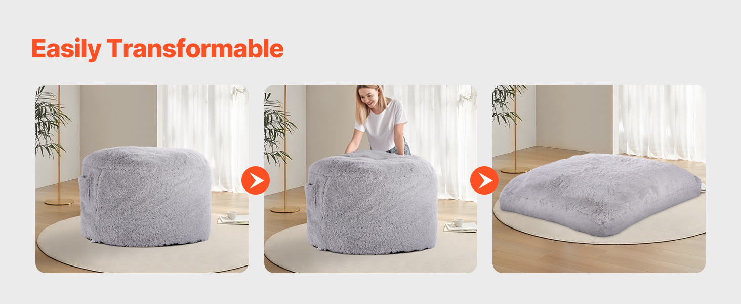 Bean Bag Chairs For Kids Convertible Bean Bag Chair Bed | Foam Filled & Machine Washable Reading Chair