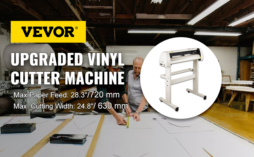 VEVOR Vinyl Cutter Paper Feed 28 in. Floor Stand Vinyl Plotter Cutter  Machine with Signmaster Software for Heat Transfer KZJ720JKDHLS00001V1 -  The Home Depot