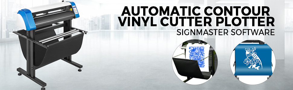 Mophorn Vinyl Cutter Machine 53 inch Vinyl Cutter 1350mm Plotter Cutter LCD Display Vinyl Plotter Cutter Machine Signmaster Software Sign Making