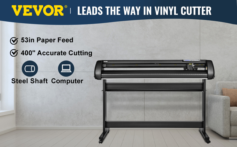 VEVOR Vinyl Cutter, 53inch Vinyl Cutter Plotter with Stand, Adjustable  Speed Force for Sign Making Vinyl Plotter, SignMaster Software Vinyl Tape Tools  Vinyl Printer Available with COM/USB