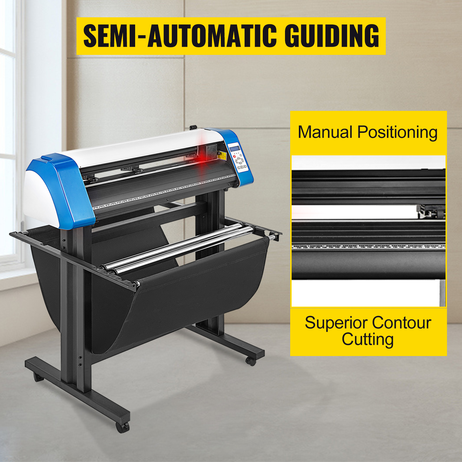 VEVOR 53 inch Vinyl Cutter,1350mm Semi-Automatic DIY Vinyl Cutting Plotter,Vinyl  Cutter Machine Vinyl Printer Cutter Machine Manual Positioning Sign Cutting  with Floor Stand Signmaster Software 
