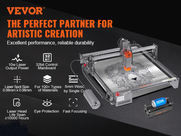 VEVOR Rotary Axis Attachment, 4 Wheels Laser Rotary Attachment, Nema23  Stepper Motor Laser Cutter Rotary, 50-350 mm Laser Rotary Axis for  Engraving Cutting Machine Spherical Carving Cylinder Carving 