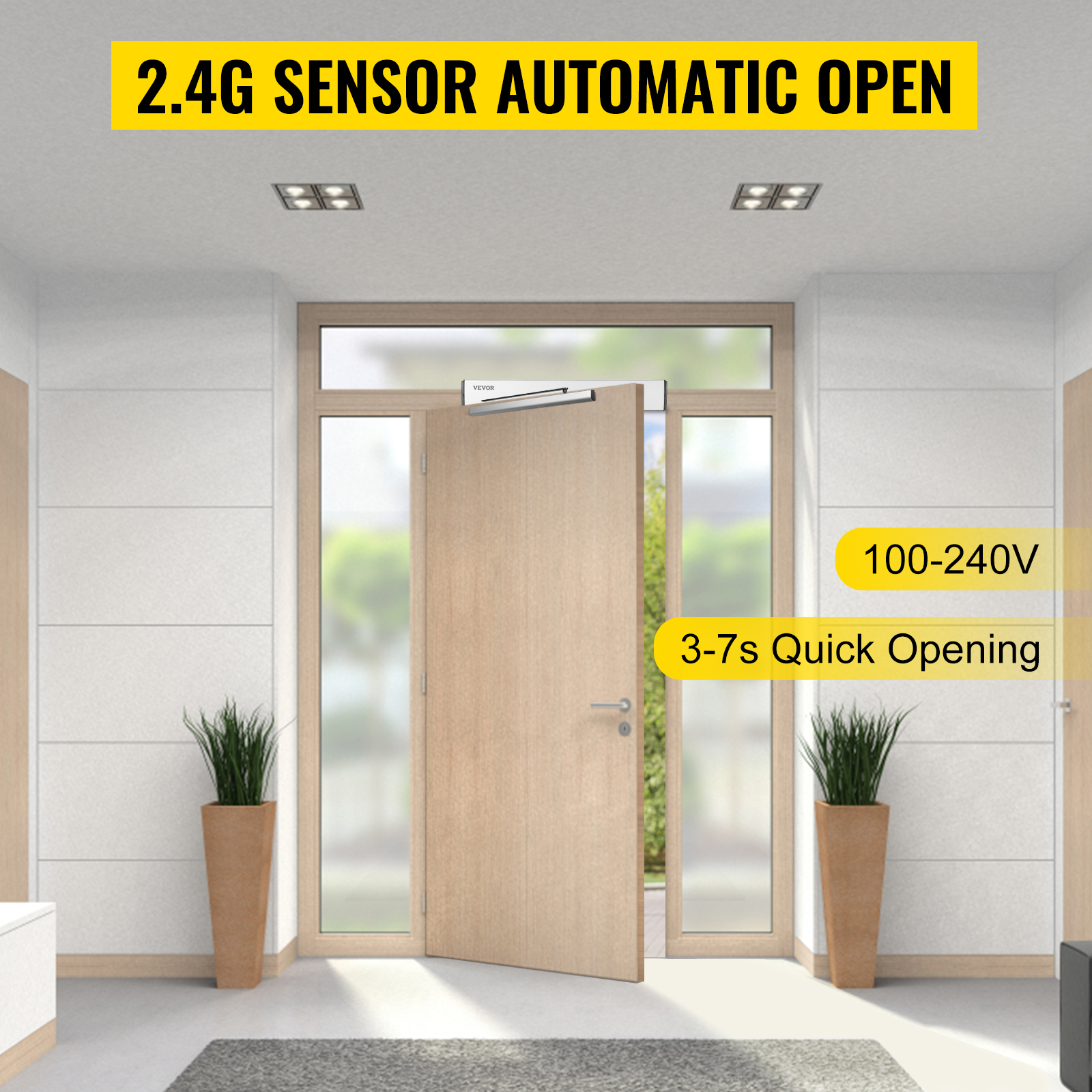  WHY-YUE Abridor de puerta solar automático Abrepuertas  eléctrico Abrepuertas adecuado para el peso de la puerta 400 (kg) :  Productos de Oficina