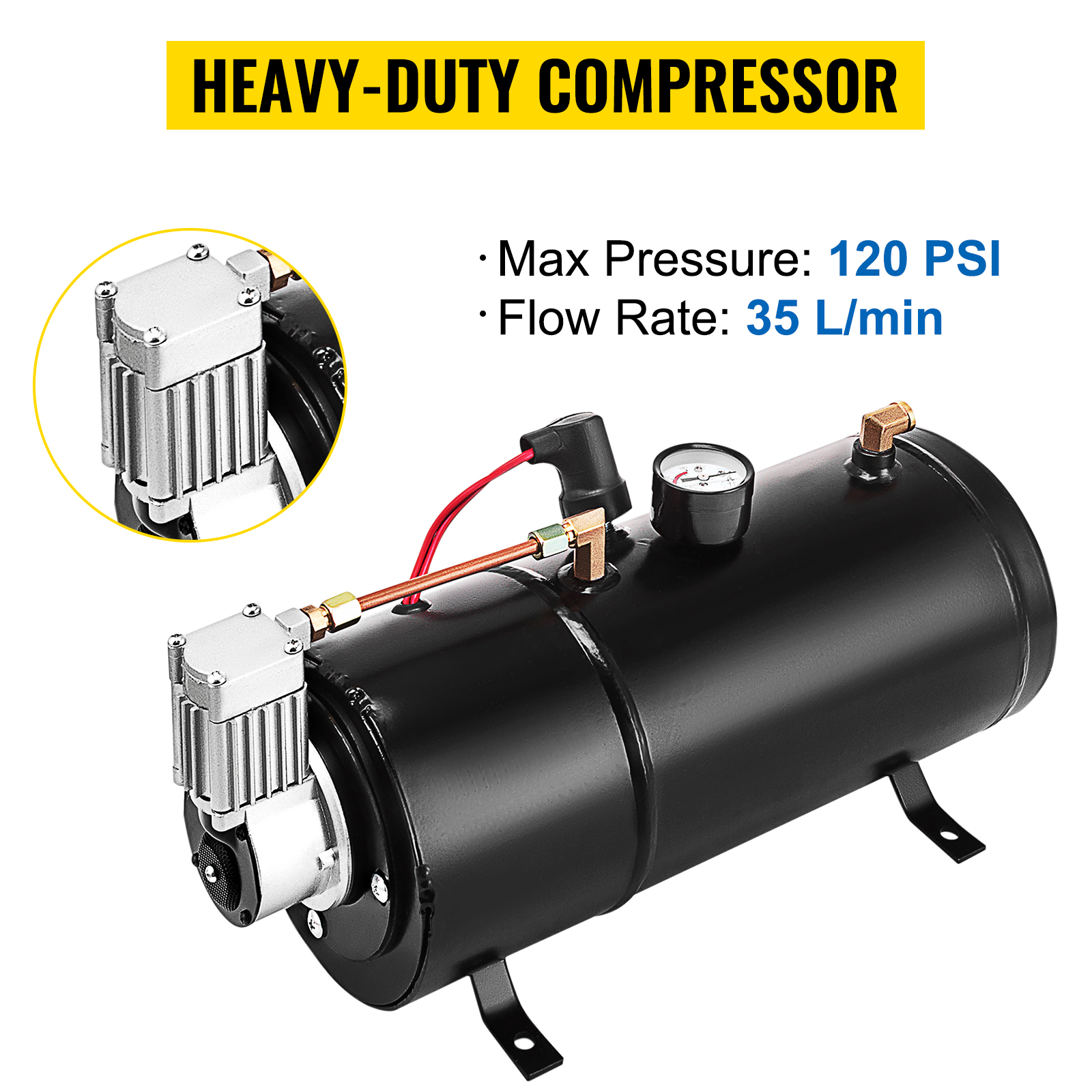 Interruptor de presión del compresor de aire, interruptor de presión del  compresor de aire, controlador de válvula de control de presión con botón  de