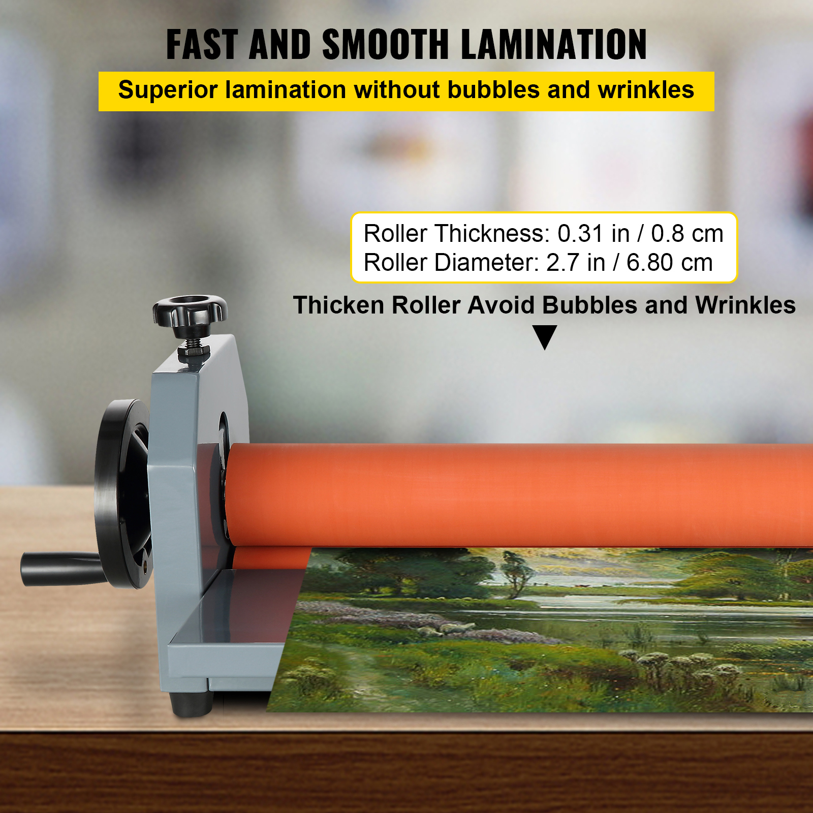 25.5"/29.5"/39"/51" Manual Cold Roll Laminator Mounting Laminating Machine - Picture 17 of 50