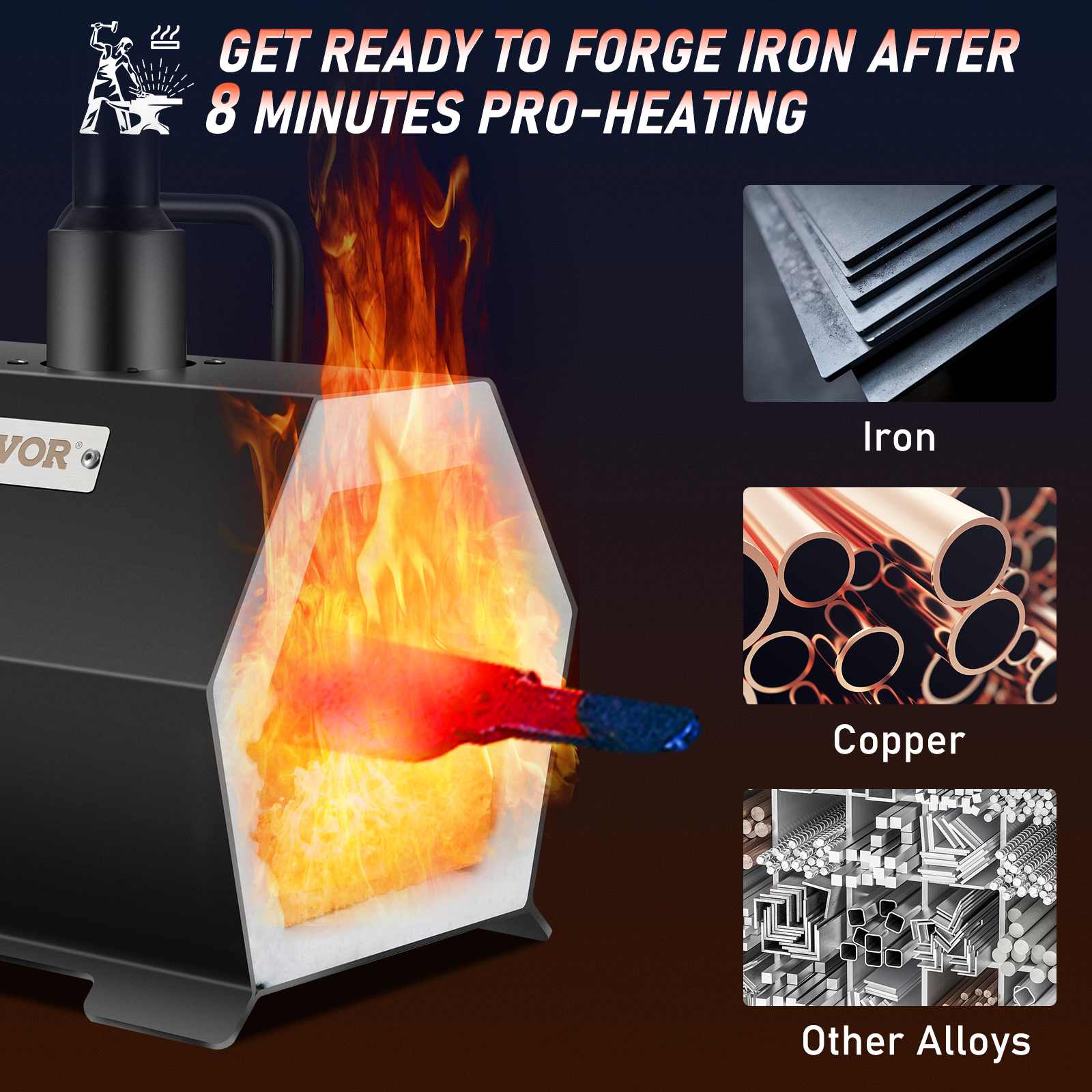 Forja de gas propano de un solo quemador – Kit de forja de herrería  portátil para profesionales de la fabricación de cuchillos, artistas,  aficionados