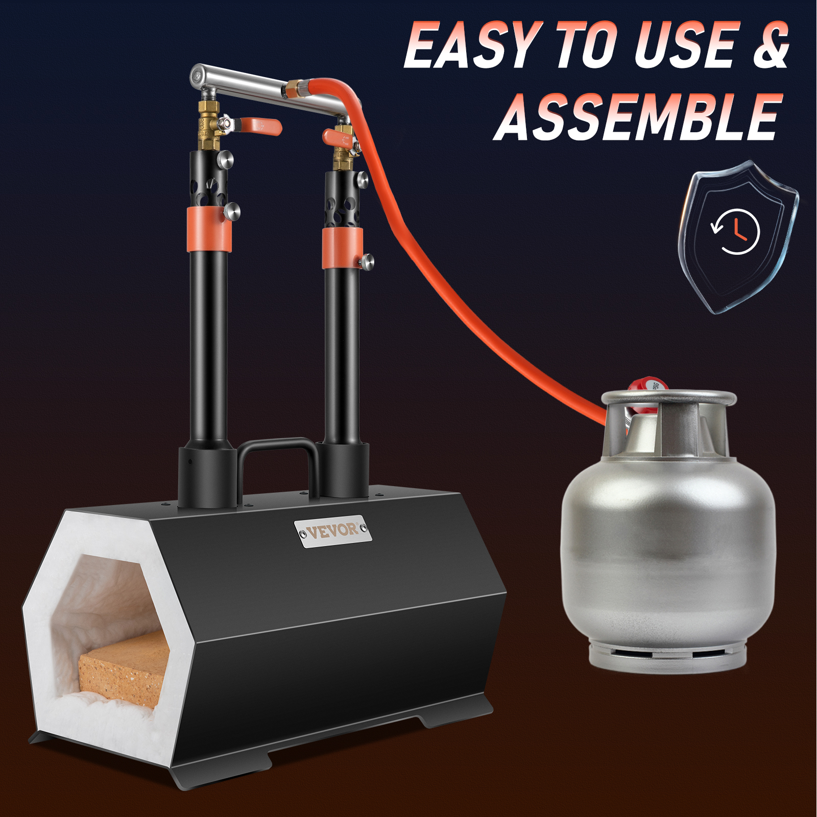 VEVOR Propane Farrier Double Burner Tool Knife Making