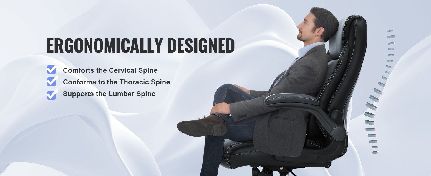 Silla de escritorio de cuero para juegos con reposapiés, respaldo alto,  silla de escritorio ergonómica ejecutiva reclinable, capacidad de carga:  330