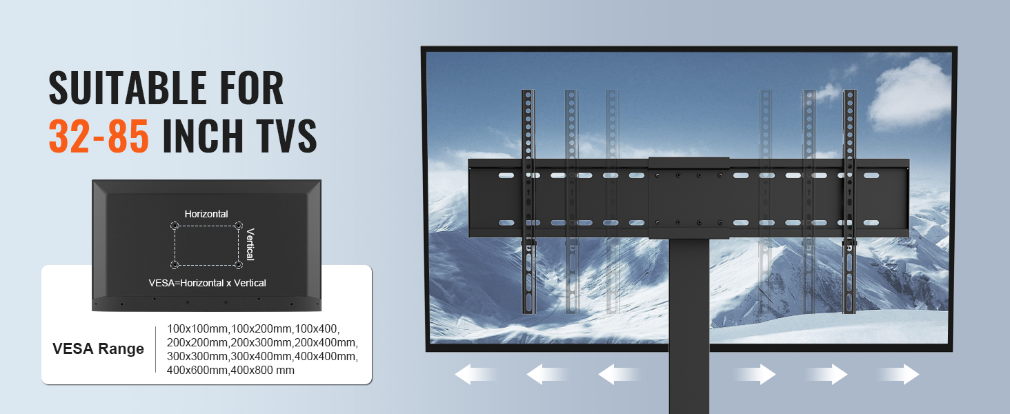 Base giratoria universal para TV que se adapta a la mayoría de pantallas  LED LCD de 37 a 70 pulgadas, 9 niveles de altura ajustable, soporte de TV  con
