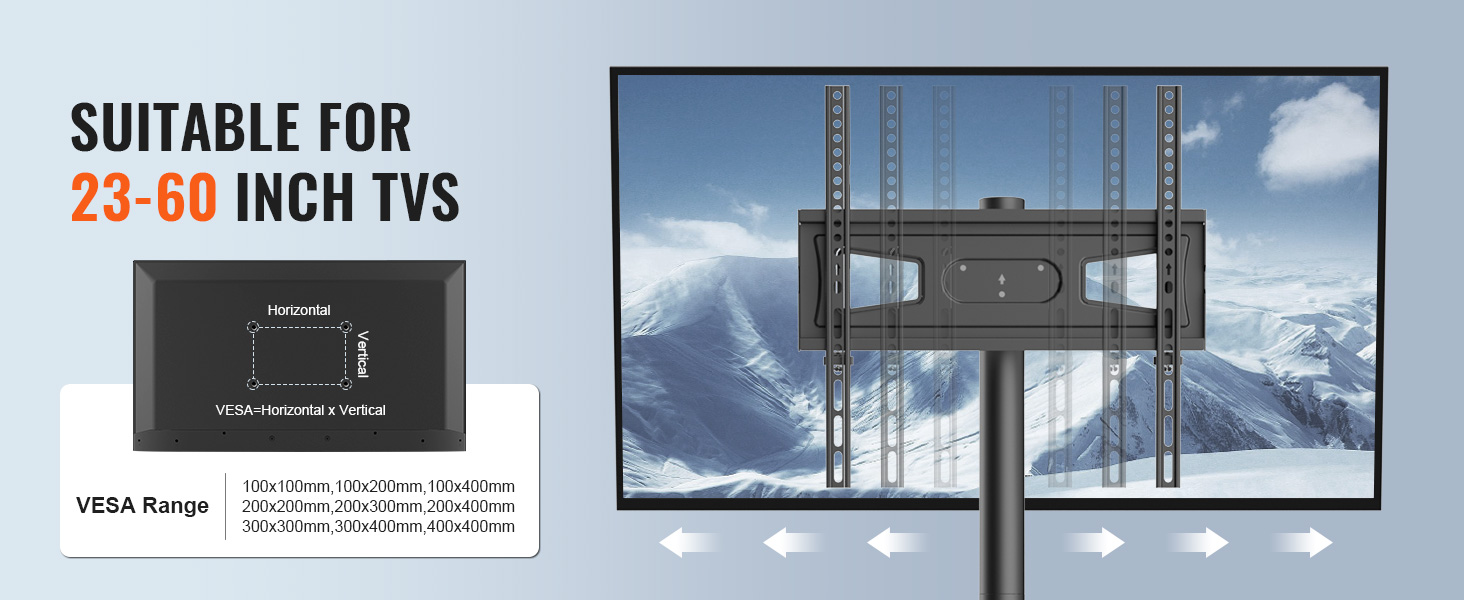 VEVOR VEVOR 800mm Supporto Tv staffa a soffitto per 26-60 LCD/LED