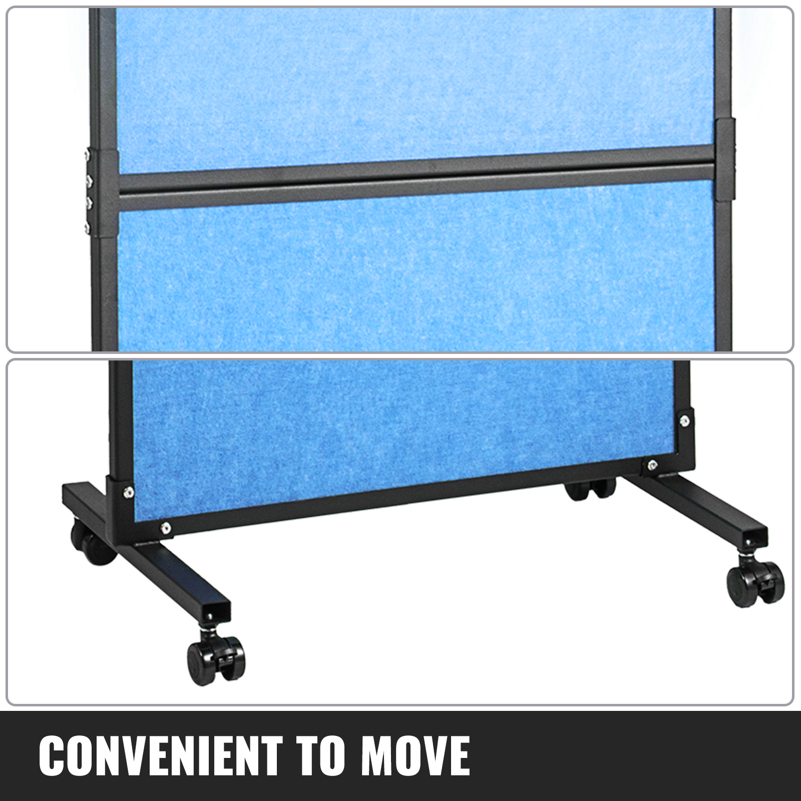 Vevor Acoustic Room Divider Office Partition 24"x66" Cubicle Divider Light Blue VEVOR US