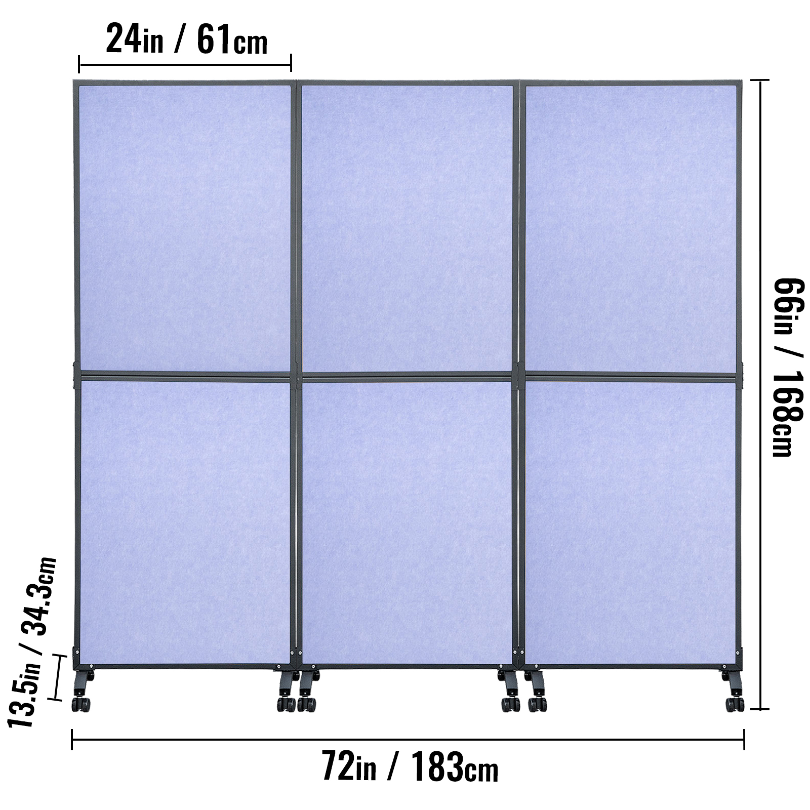 Office Partition Room Divider Wall71"x72"/142"x72" Gray/Brown/Cream - Picture 129 of 170