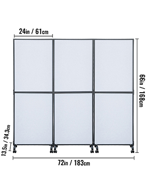 VEVOR Acoustic Room Divider 72" x 66" Office Partition Panel 3 Pack Office Divider Wall Cool Gray Office Dividers Partition Wall Polyester & 45 Steel Cubicle Wall Reduce Noise and Visual Distractions