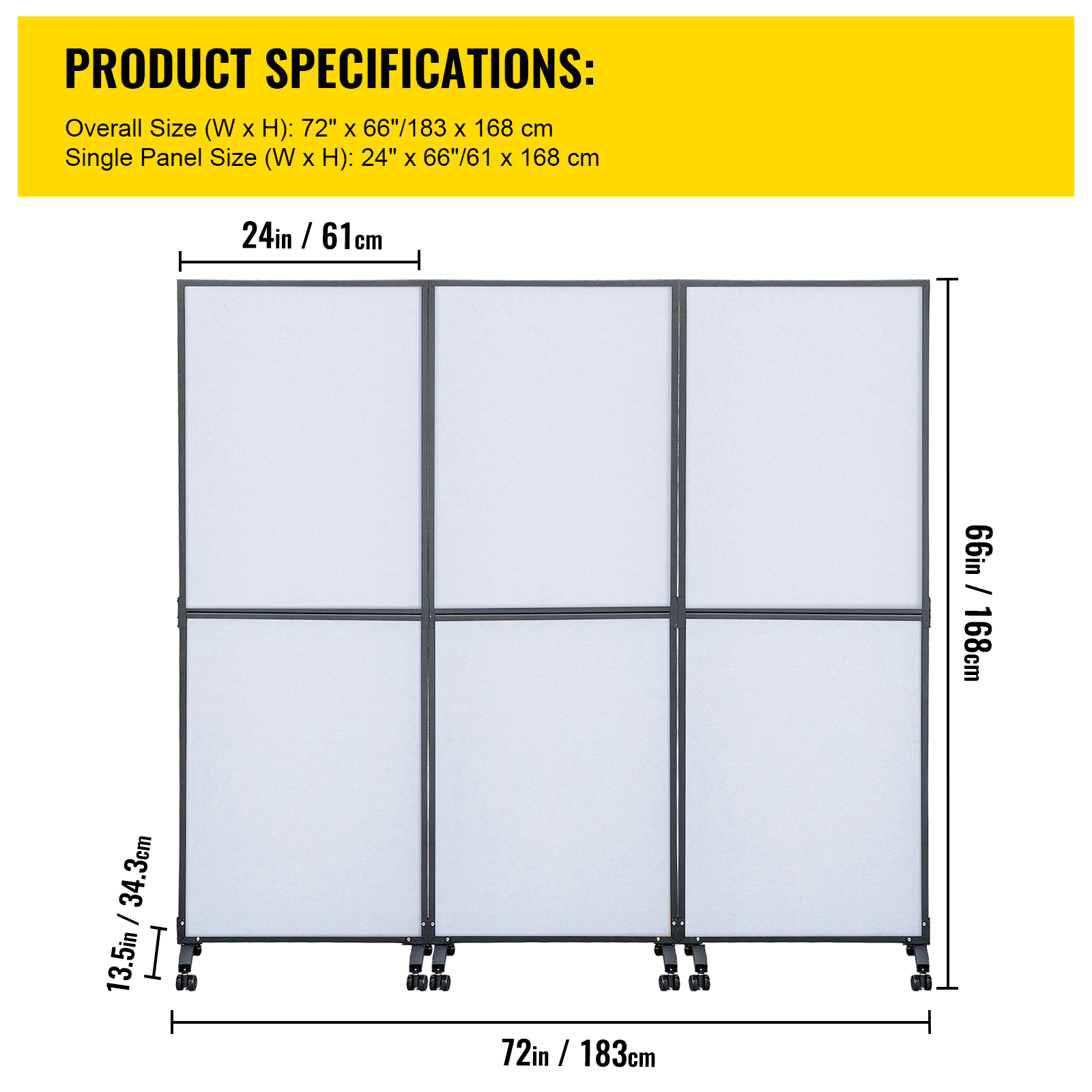 Office Partition Room Divider Wall71"x72"/142"x72" Gray/Brown/Cream - Picture 141 of 170