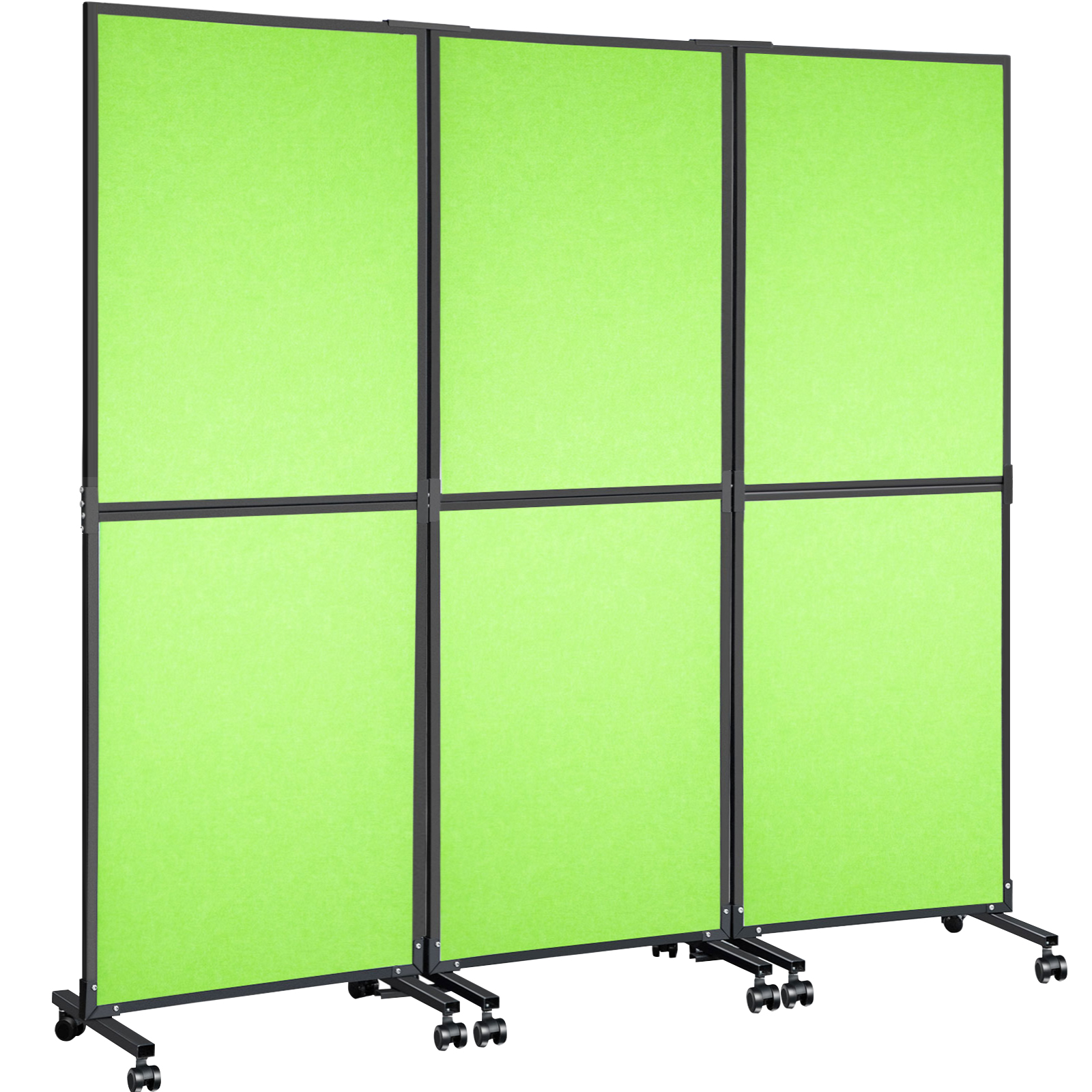 VEVOR Acoustic Room Divider 72 x 66 Office Partition Panel 3 Pack Office  Divider Wall Tea Green Office Dividers Partition Wall Polyester & 45 Steel  Cubicle Wall Reduce Noise and Visual Distractions