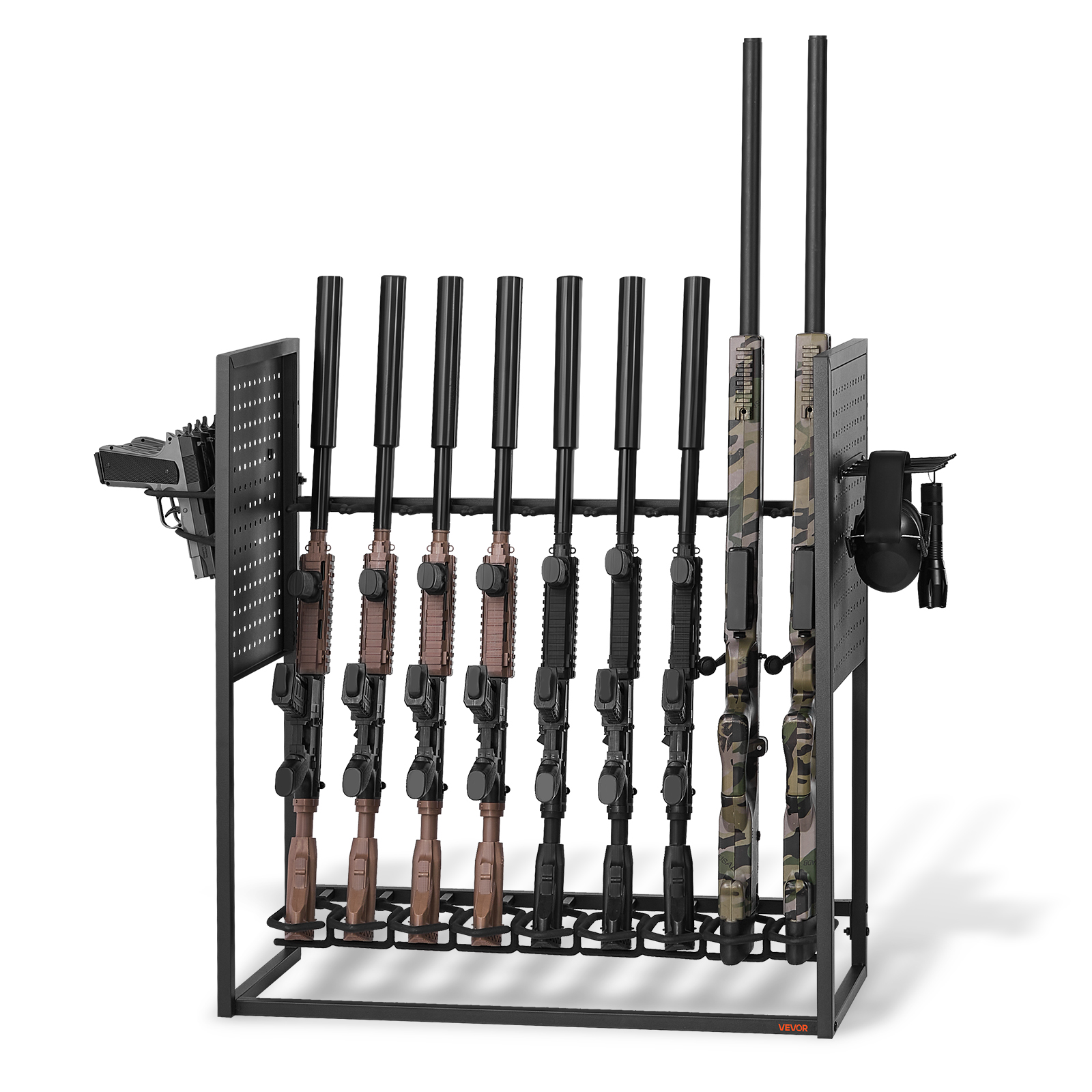 Tactcal Gun Rack VEVOR Gun Rack Wall Mount/Floor Standing Tactical Rack Holds 2/3/4/5/6 ...