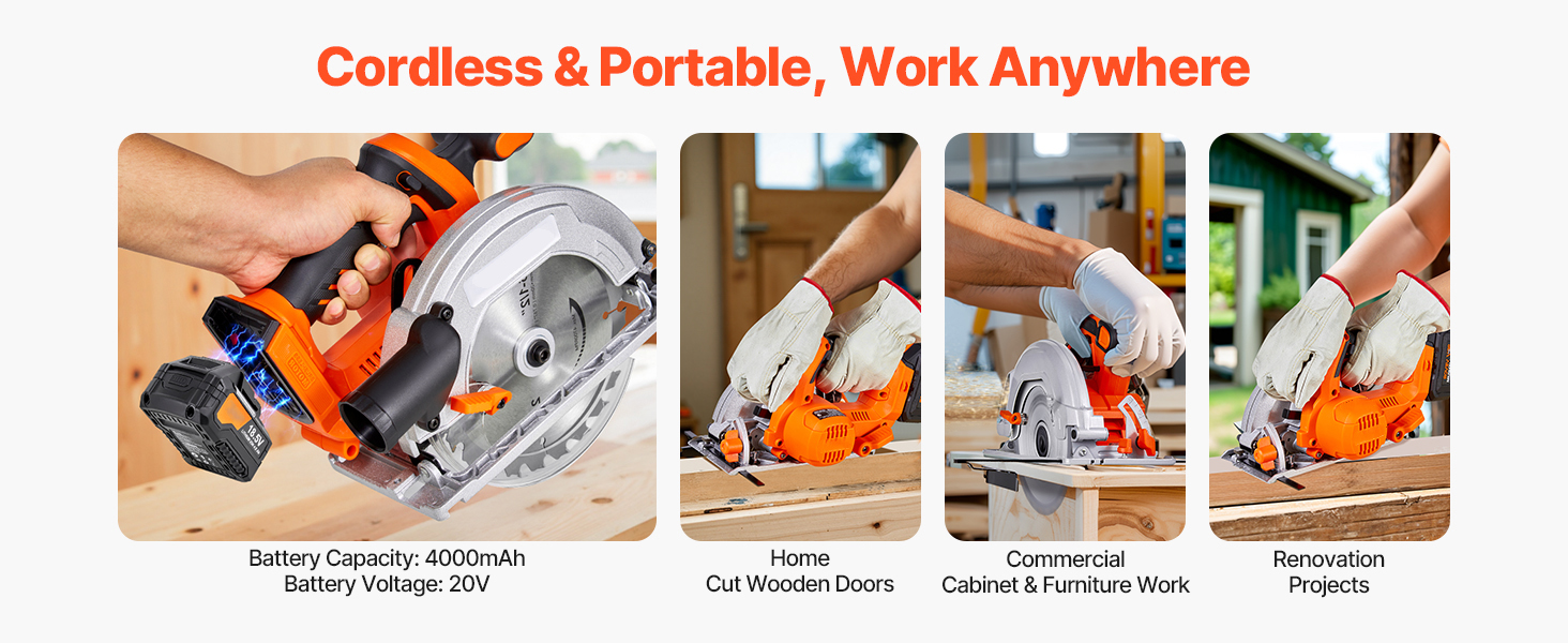 Cordless outdoor usage