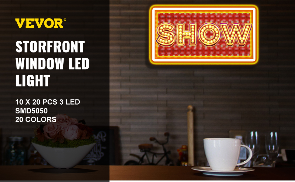 Details about   US 10~100ft 5050 SMD 3 LED Bulb Module Lights Club Store Front Window Sign Lamp 