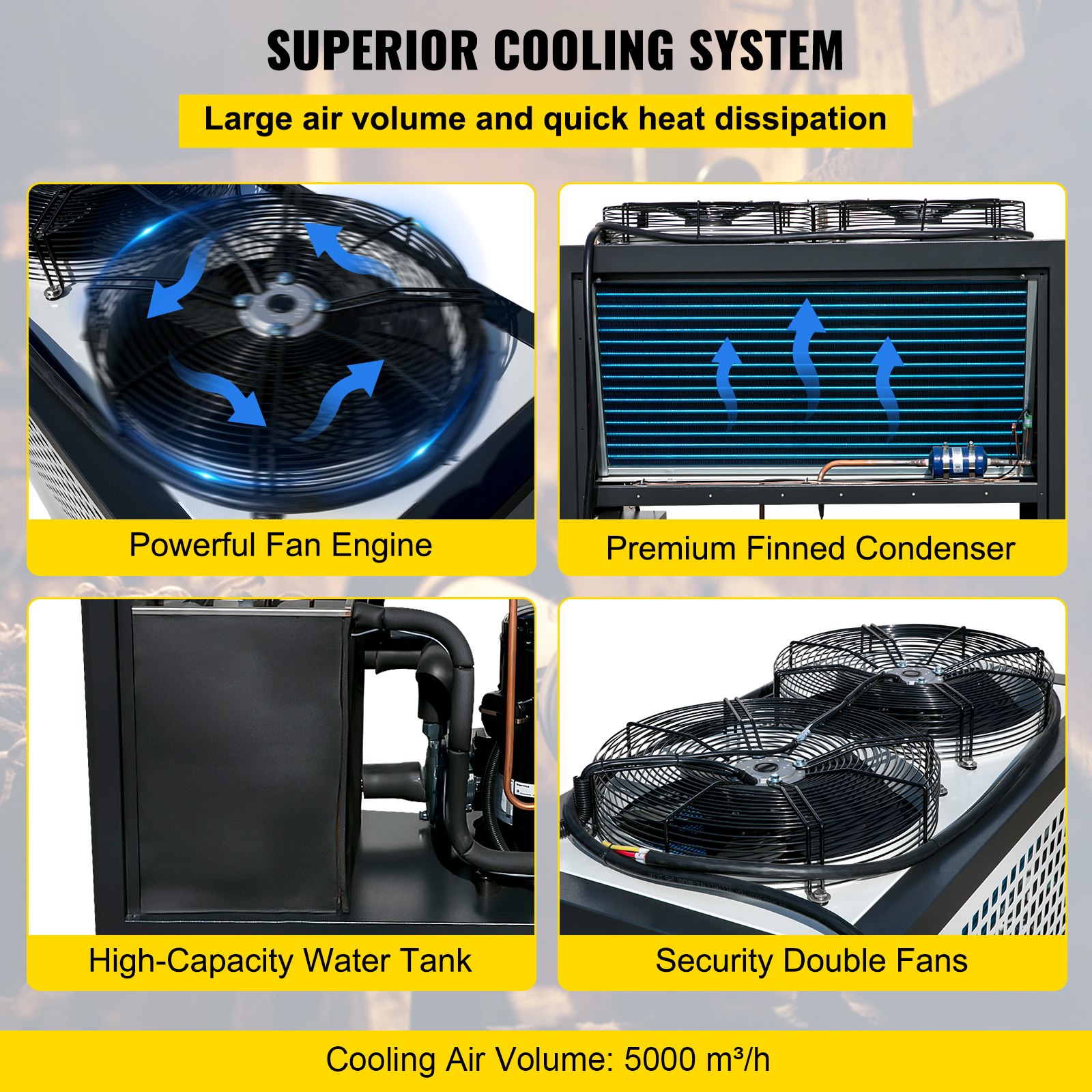 Uimoso 5/6/8/15/20 ton Air-cooled Industrial Water Chiller 5HP to 25HP