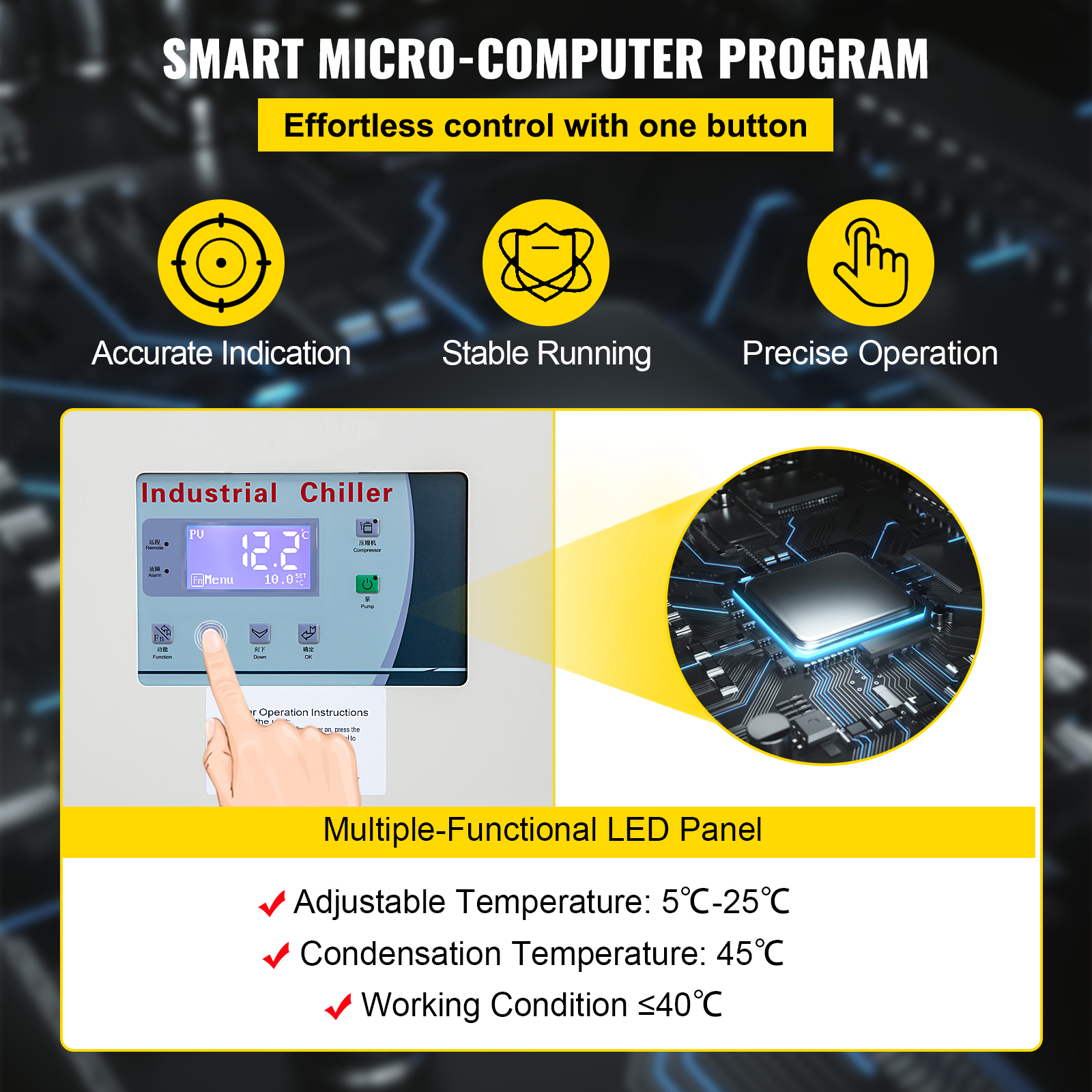 Uimoso 5/6/8/15/20 ton Air-cooled Industrial Water Chiller 5HP to 25HP