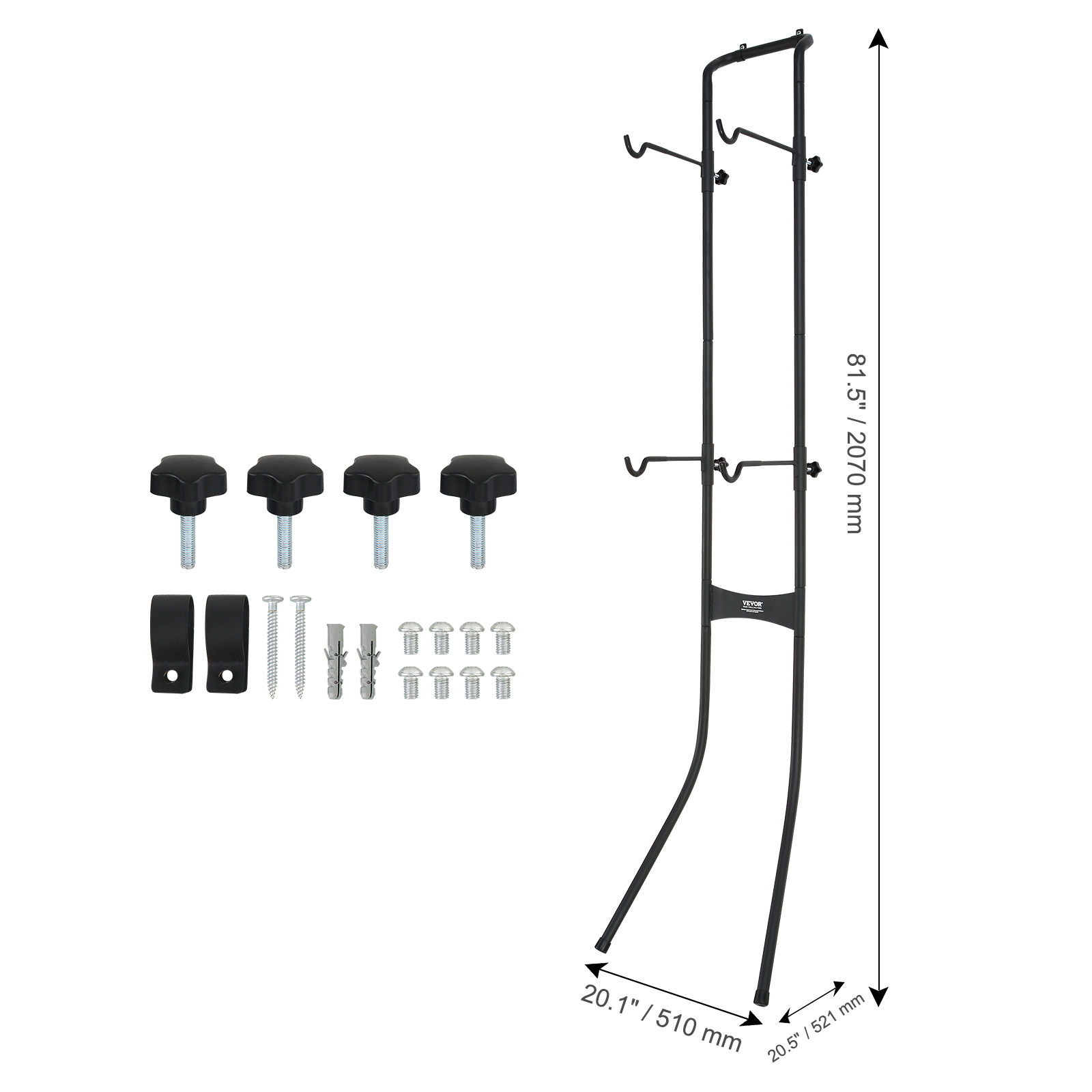 Mophorn 2 Bike Storage Rack, Free Standing Gravity Wall Vertical Bike ...