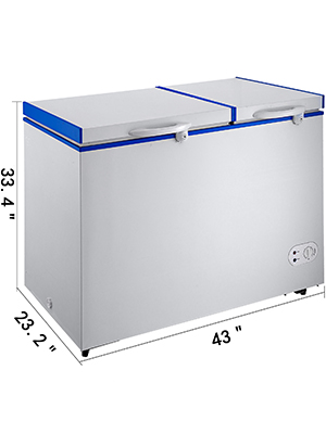 Deep Freezer Chest Freezer 8.2 Cu Ft 2 Separate Zones Freezer With ...