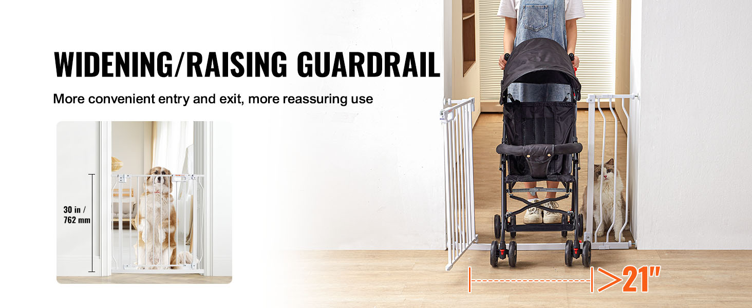 Tall Dog Gate for Doorway - Secure Child and Pet Safety Gate