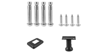 VEVOR Cable Railing Post Level Deck Stair Post 42 x 0.98 x 1.97" Cable Handrail Post Stainless Steel Brushed Finishing Deck Railing Pre-Drilled Pickets with Mounting Bracket Stair Railing Kit Black