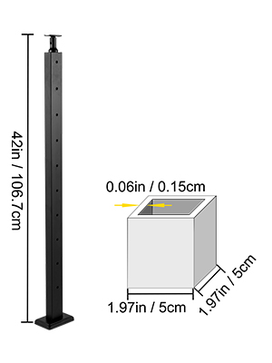 Vevor Cable Railing Post Level Deck Stair Post X X Cable