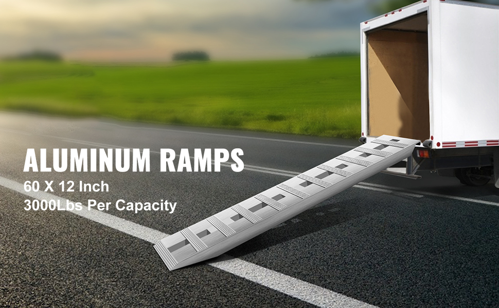 Alu Auffahrrampen 1520x305mm Paar 2720kg Auto Anhänger LKW Rampe Aluminum Ramps A100 1.4w