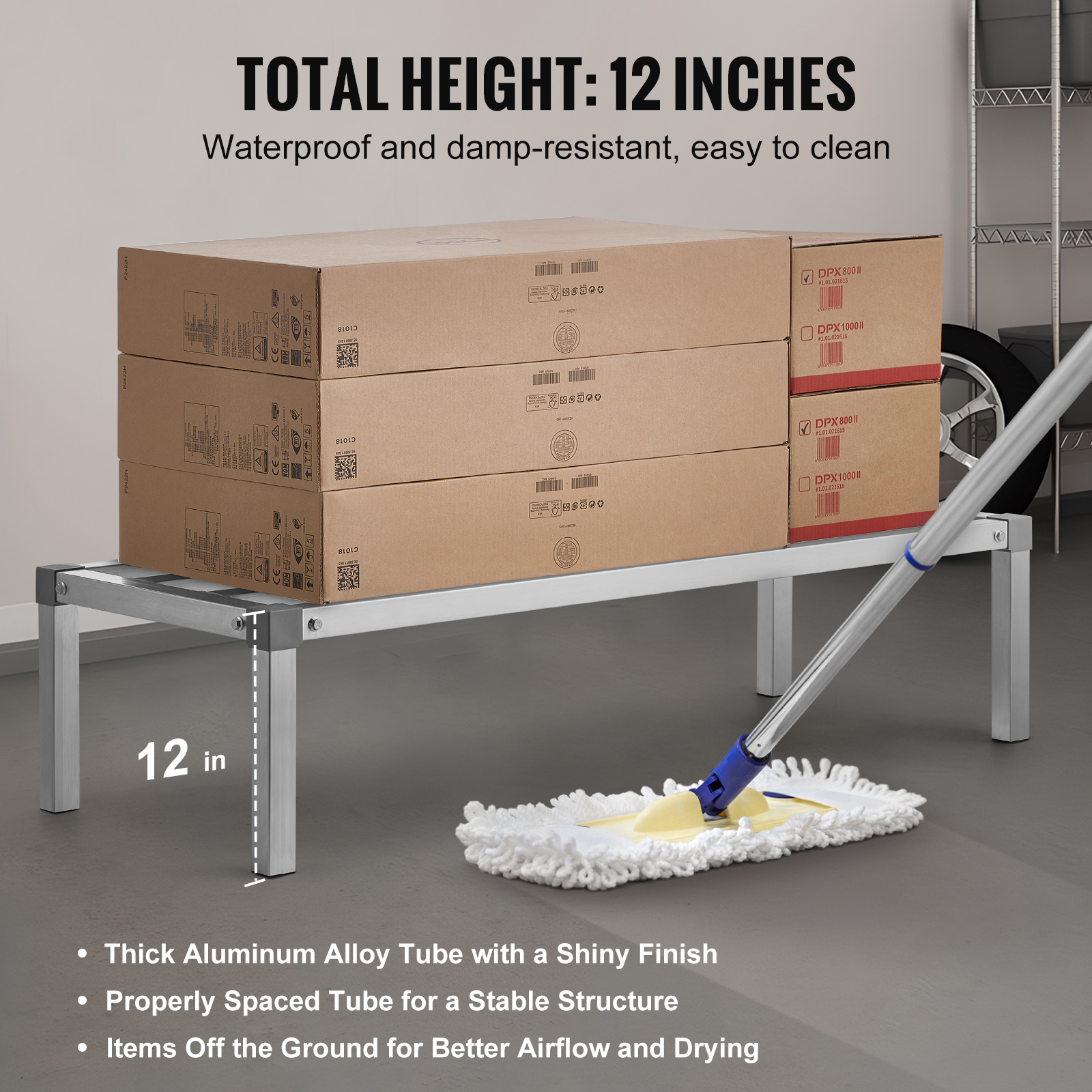 Uimoso Aluminum Dunnage Rack Stationary Dunnage Rack 24x14-60x20 Storage Rack - Produktbild 2