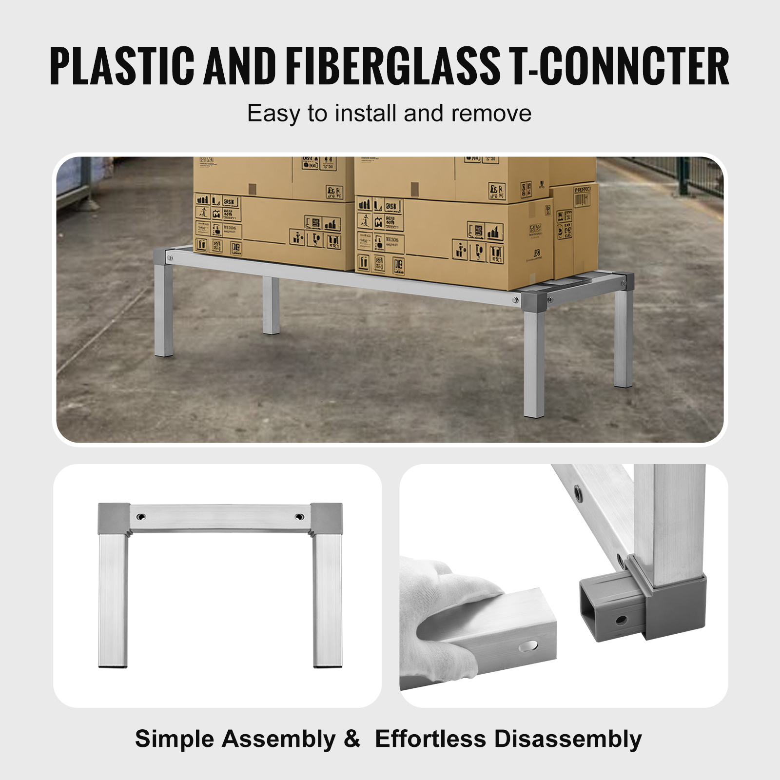 Uimoso Aluminum Dunnage Rack Stationary Dunnage Rack 24x14-60x20 Storage Rack - Produktbild 3