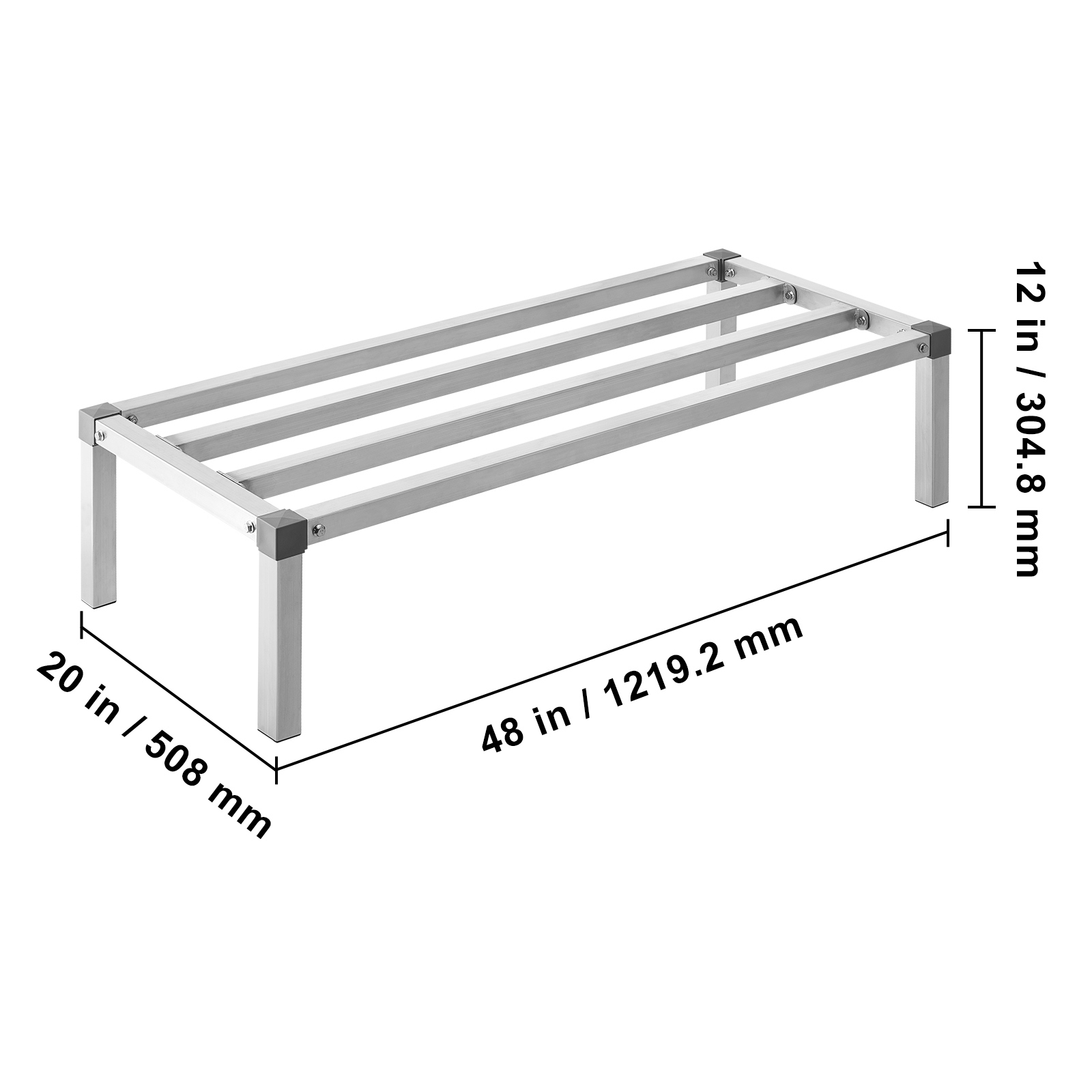 Uimoso Aluminum Dunnage Rack Stationary Dunnage Rack 24x14-60x20 Storage Rack - Produktbild 7