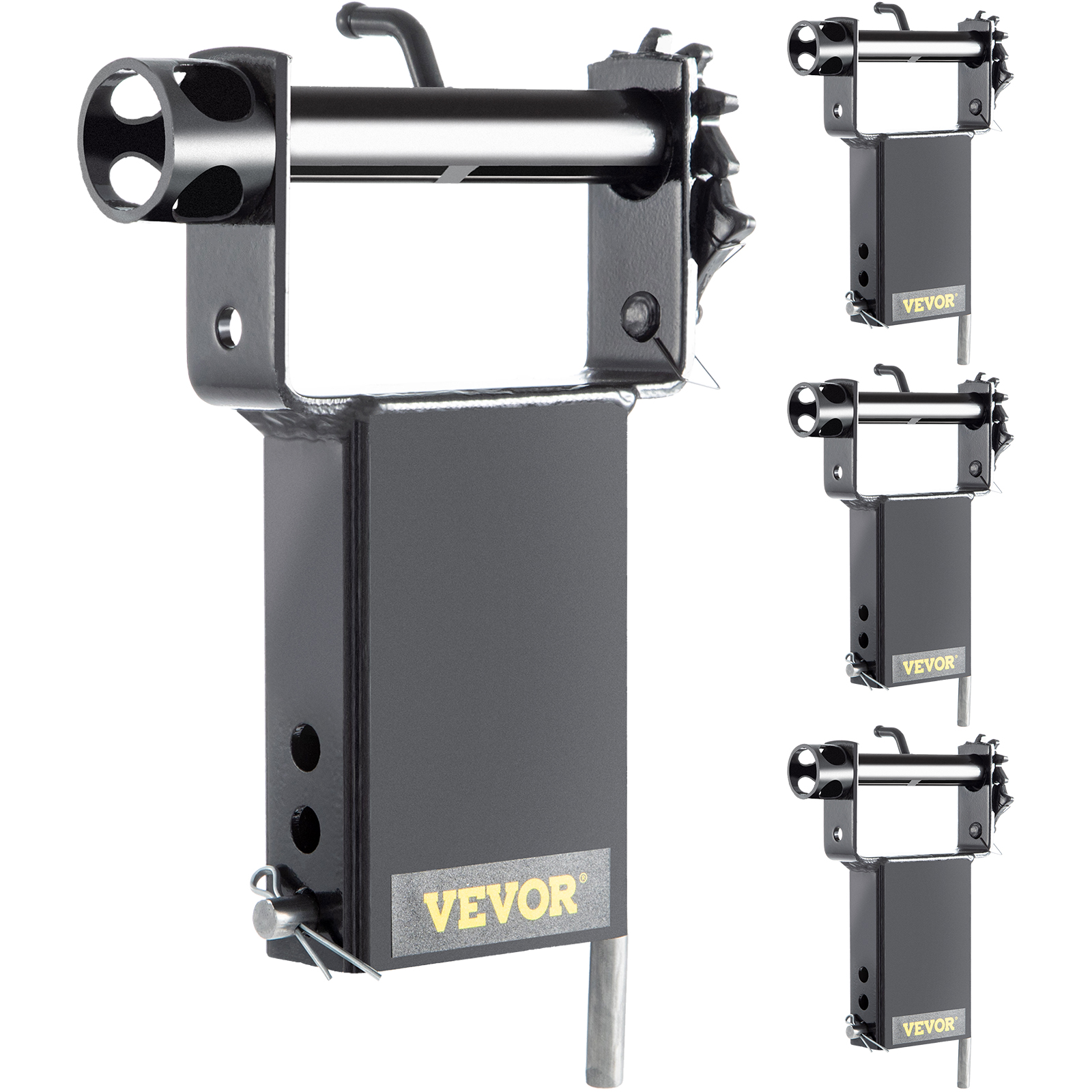 VEVOR 5400lb Pin Stake Pocket, Pack Heavy Duty Trailer Winches w/ 5400  lbs Secure Working Capacity  Holes for Height Adjustment, Removable Tie  Down Utility for Flatbed Cargo Trucks, Black VEVOR US