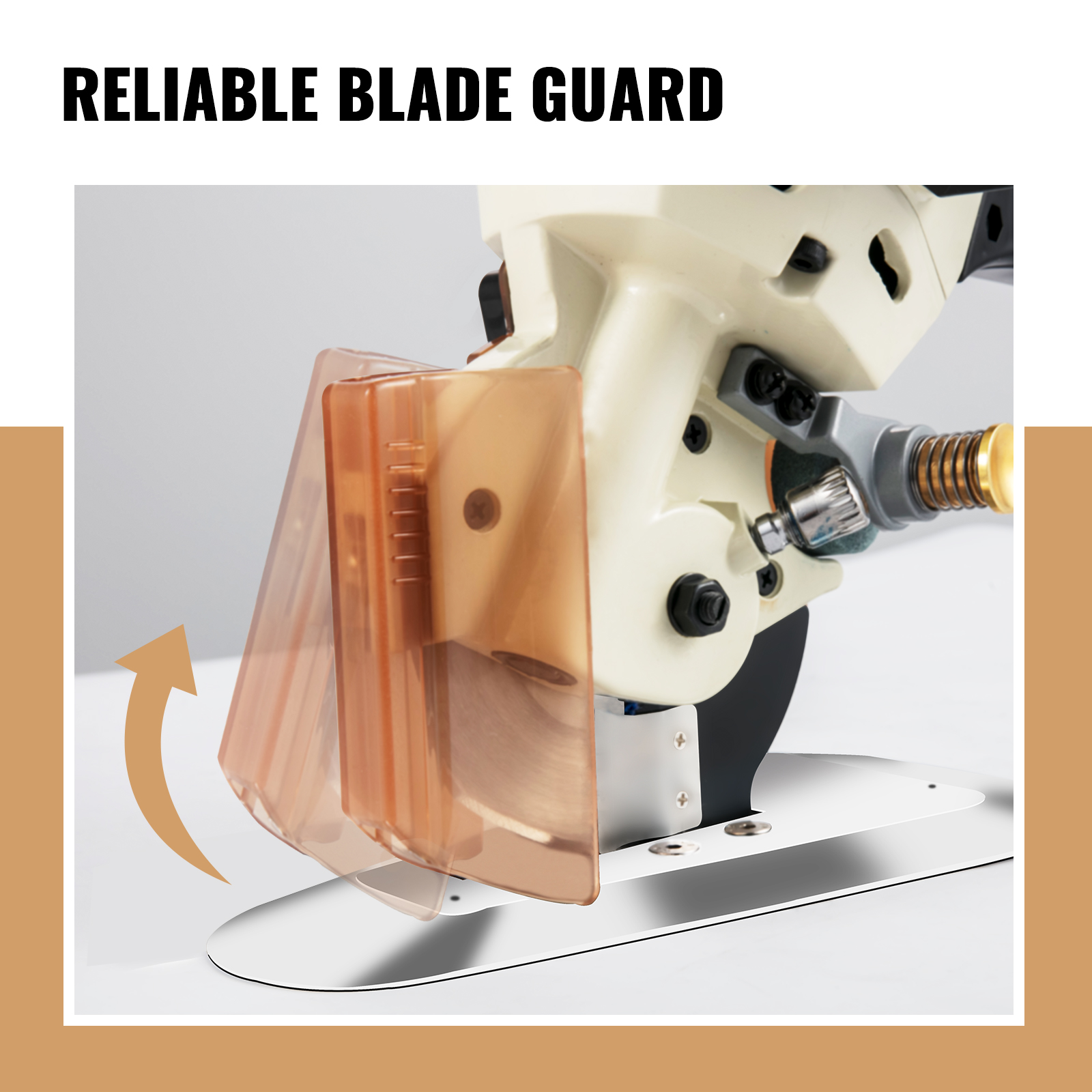 VEVOR Fabric Cutter, 750W High-Speed Straight Knife Cloth Cutting Machine,  9.8 Alloy Steel Blade, Industrial Fabric Cutting Machine with Automatic