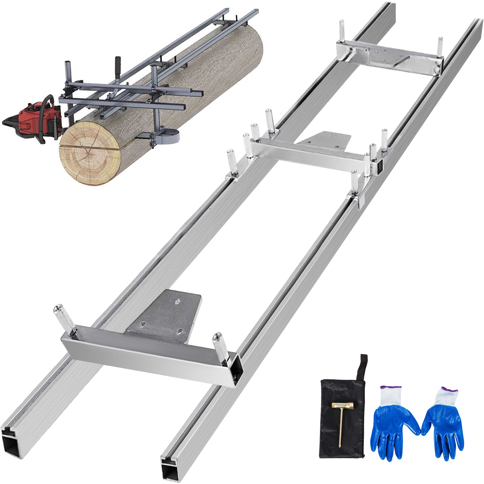 Chainsaw rail Mill Guide System 5ft 1.5m 2 Reinforce Trees Durable