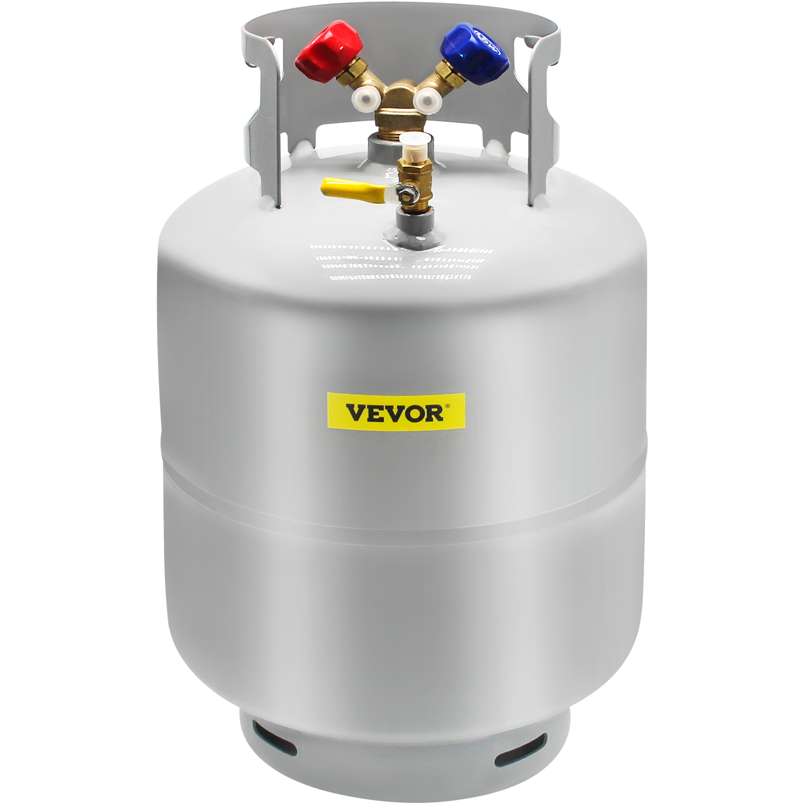 VEVOR Refrigerant Recovery Tank, 50 LBS Capacity, 400 psi Portable Cylinder  Tank with Y-Valve for Liquid/Vapor, High-Sealing Recovery Can for  R22/R134A/R410A, Gray VEVOR US