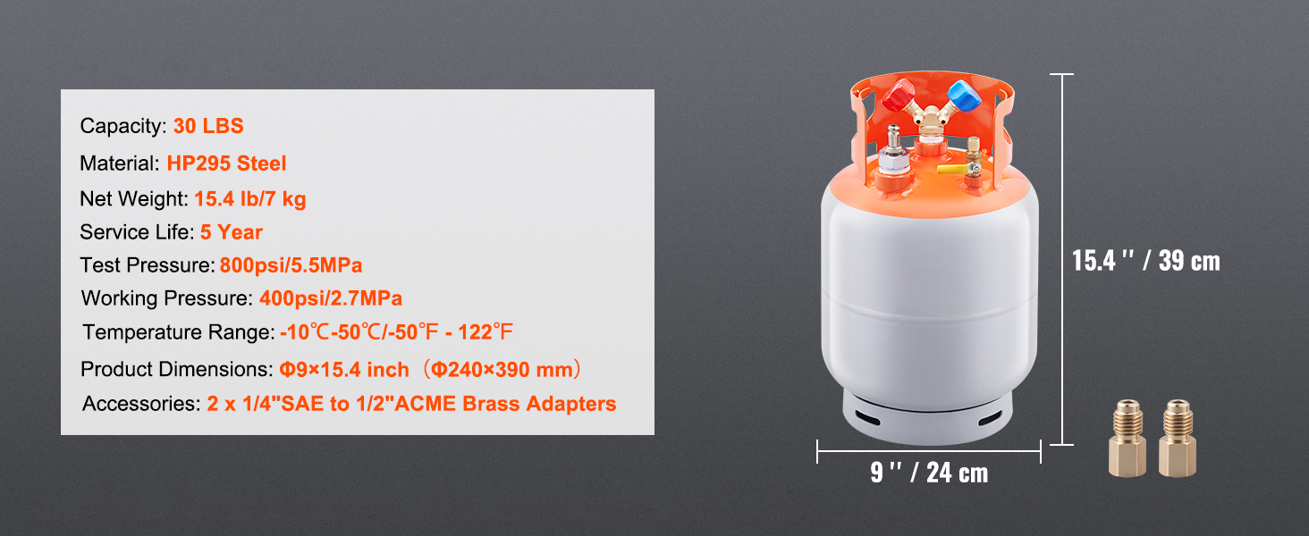 【新品未使用】alo シームレスリフルレングスリブタンク Uimoso Refrigerant Recovery Reclaim 30lb Cylinder Tank with