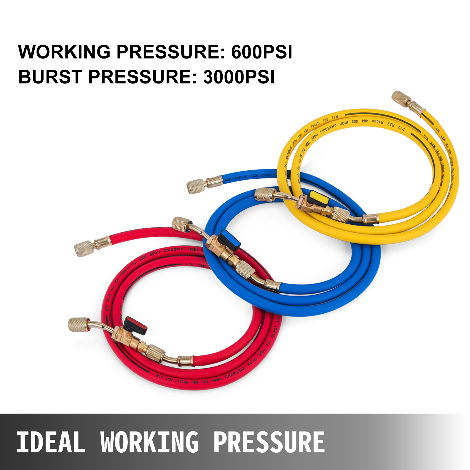 2025 New 29985 Plus II 1/4"HVAC Hose, 60" (5FT),with Compact Ball Valve