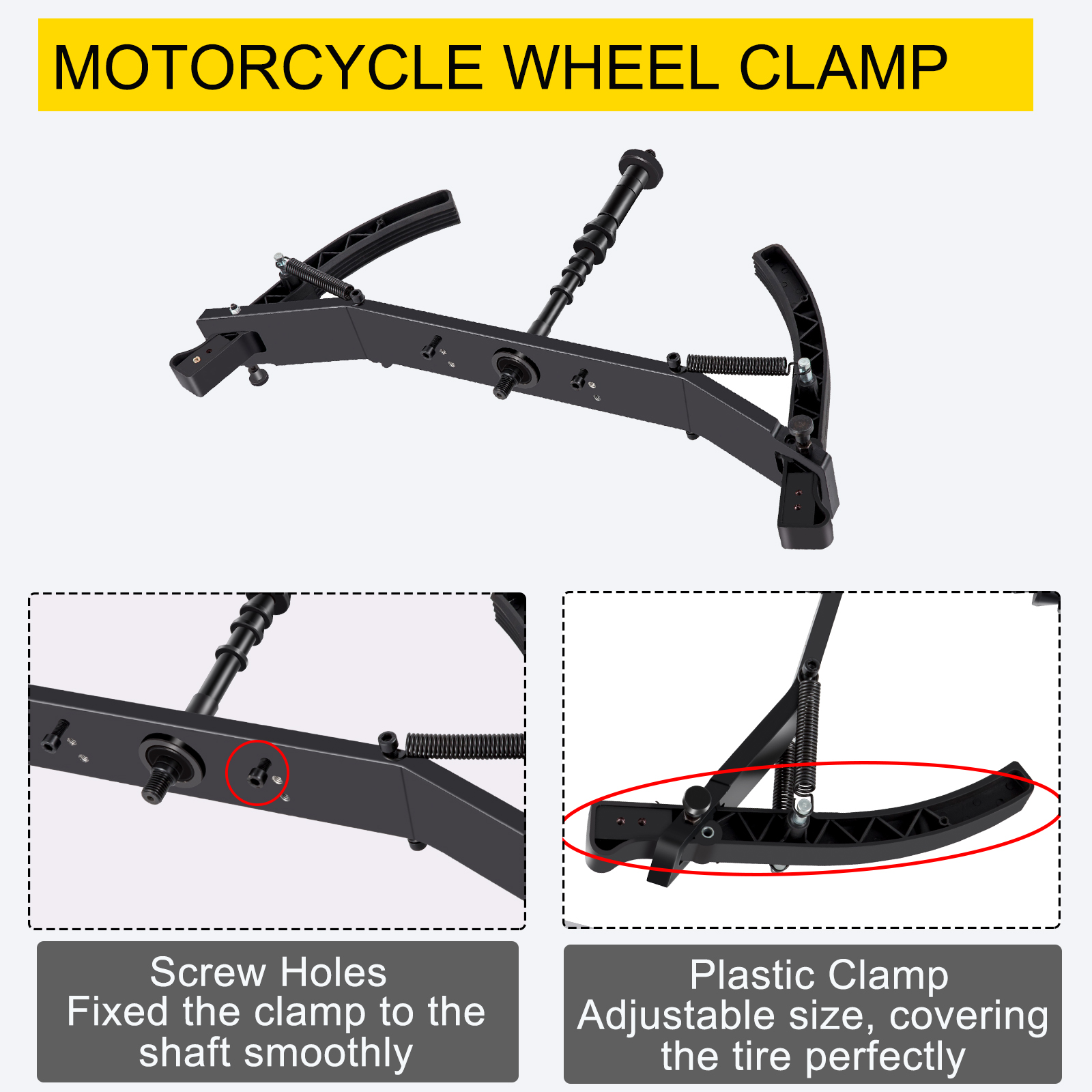 Motorcycle Wheel Balancer Adapter Tire Tread Clamp 10mm/16mm Installation Hole 