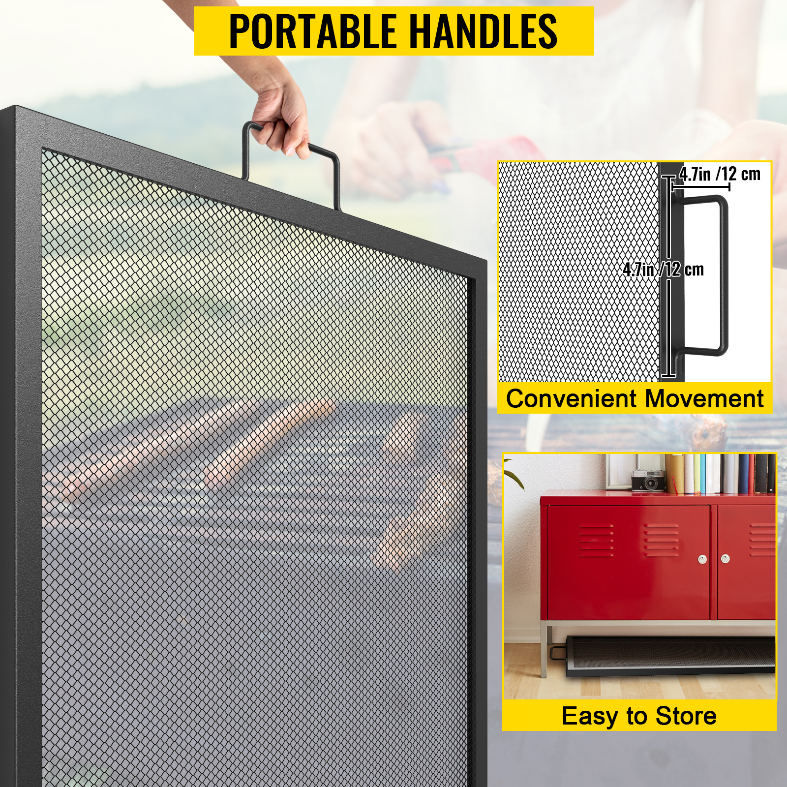 VEVOR Square Fire Pit Grate, 36 x 36 inch Fire Pit Grill Grate, XMarks