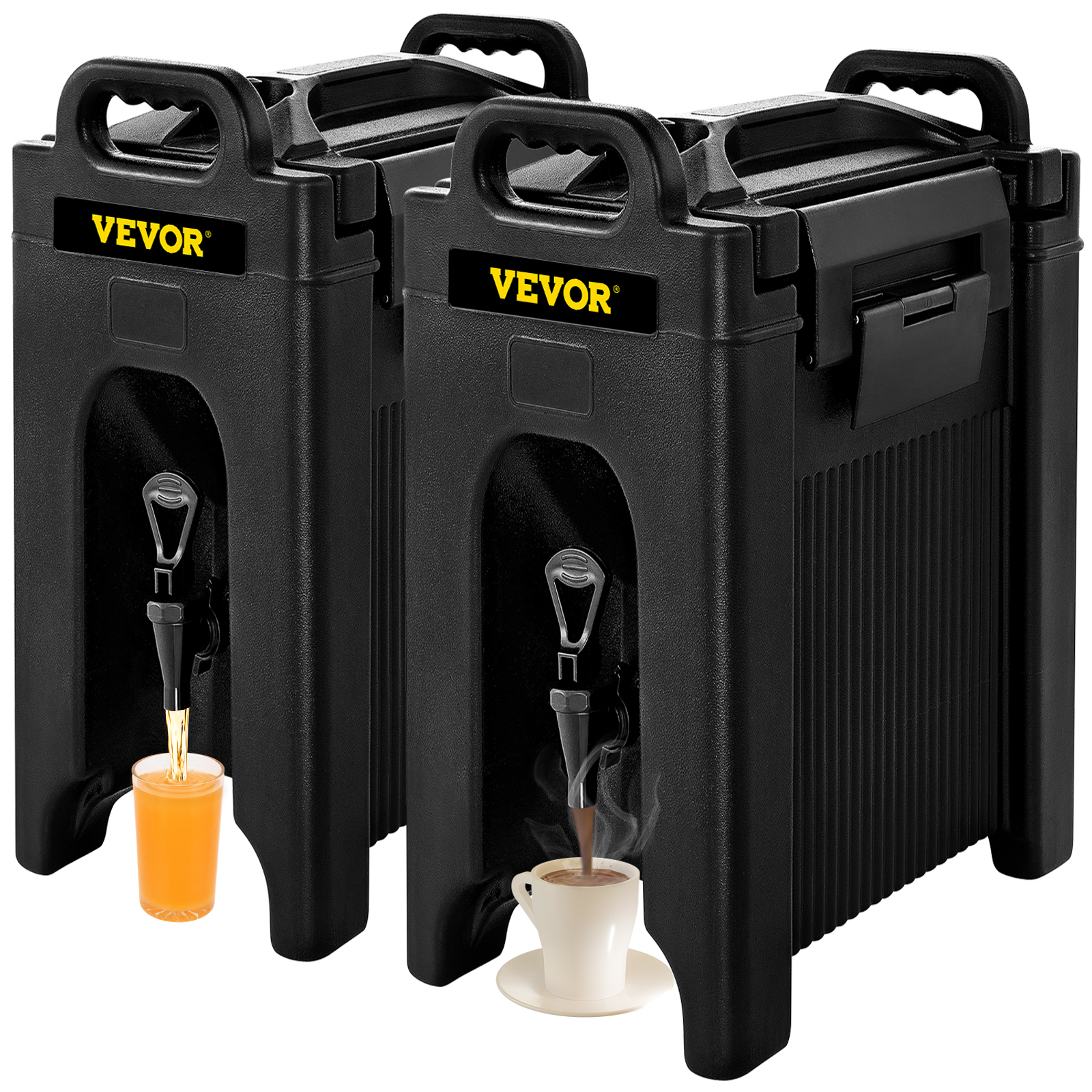XWQ 5L Beverage Dispenser Detachable Large Capacity Plastic Double Faucets  Fridge Drink Dispenser for Summer 