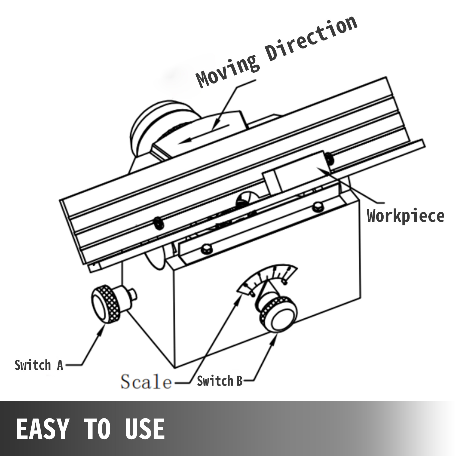 VEVOR Electric Chamfering Machine, Edge Milling Machine, Straight Line