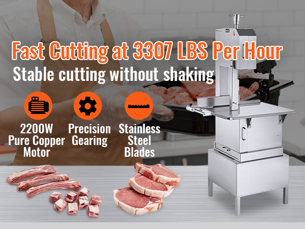 200KG Electric Meat Cutting Cutter Machine Slicer Dicer+3.5mm Blade  Commercial 