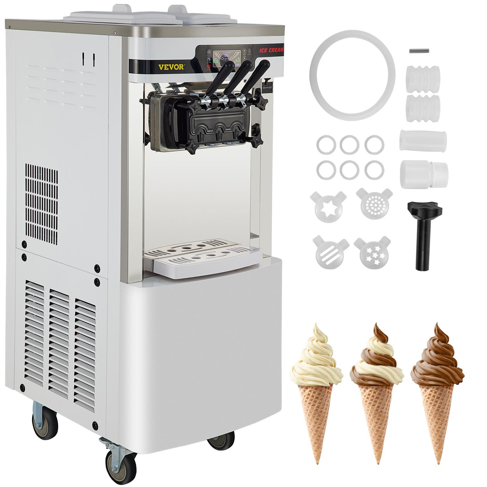 VEVOR Máquina para hacer helados comerciales VEVOR, rendimiento de