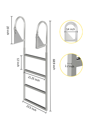 dock ladder,4 steps,aluminum
