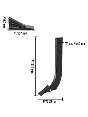 VEVOR 5pcs Box Blade Shank, 16'' Scarifier Shank, 3 Holes Box Scraper ...