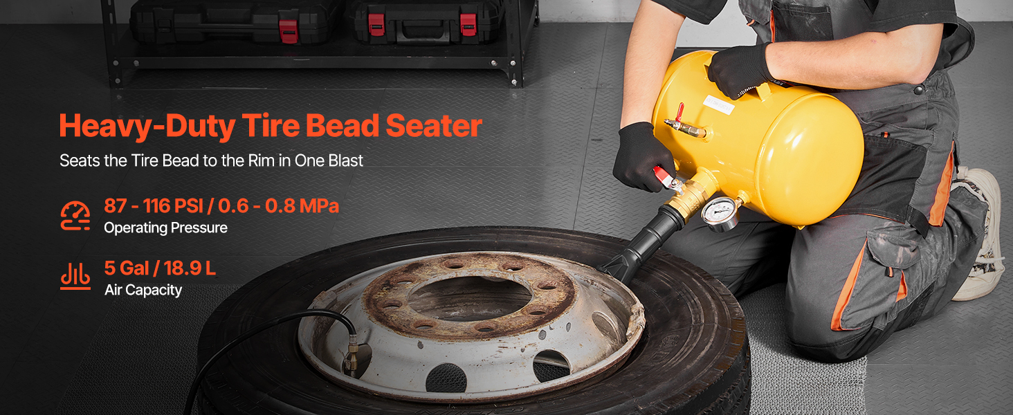 Luftreifen Wulstblaster Perlensitzer 18.9L Sitzer Reifen Werkzeug 0.6-0.8MPa 4x4. Tire Bead Seater A100 1.4w