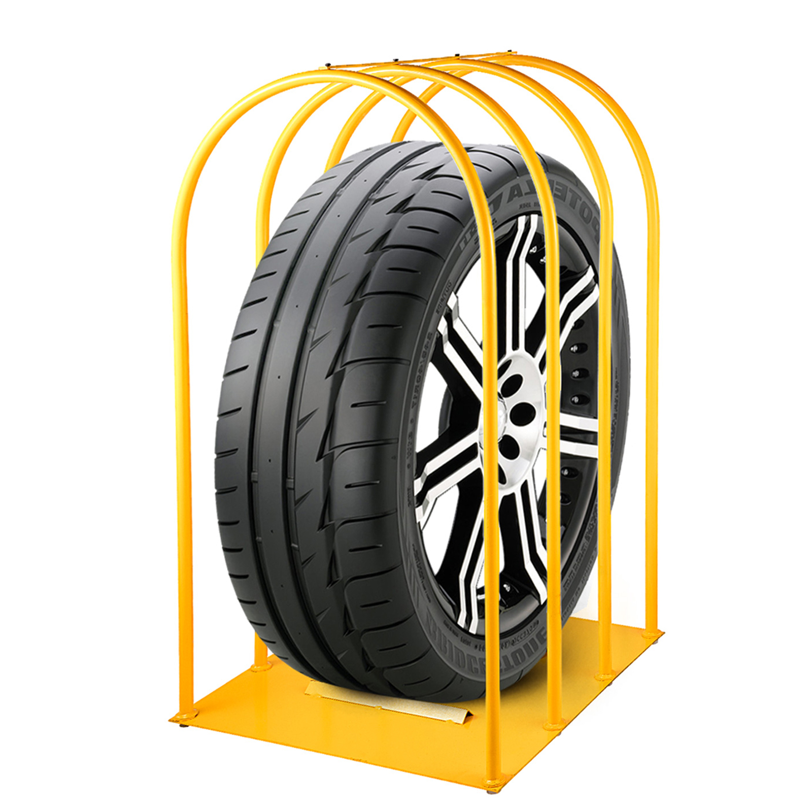 VEVOR Tire Inflation Cage, 4-Bar Car Tire Cage, Portable Tire Cage Tire ...