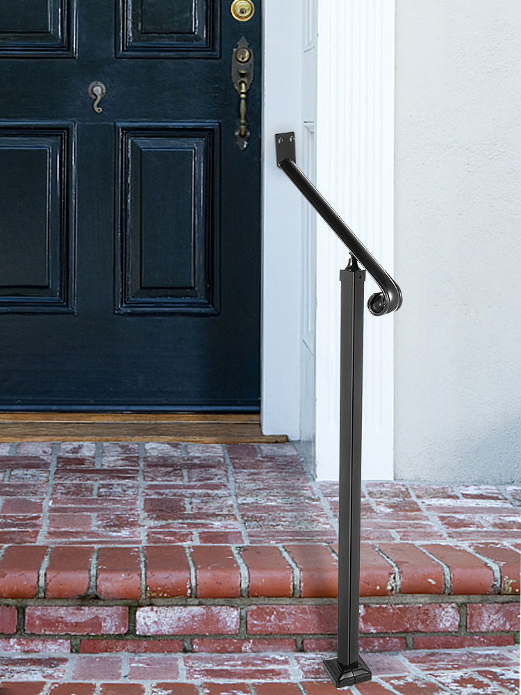 VEVOR Handrails for Outdoor Steps 1-2 Step Railings Wrought Iron ...